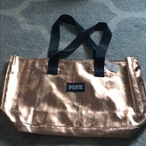 PINK Rose gold tote